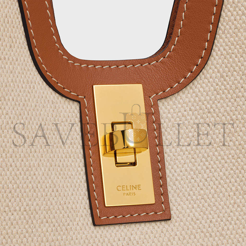 CELINE CABAS 16 IN TEXTILE AND CALFSKIN 114482FD3.02NT (37*29*12cm)